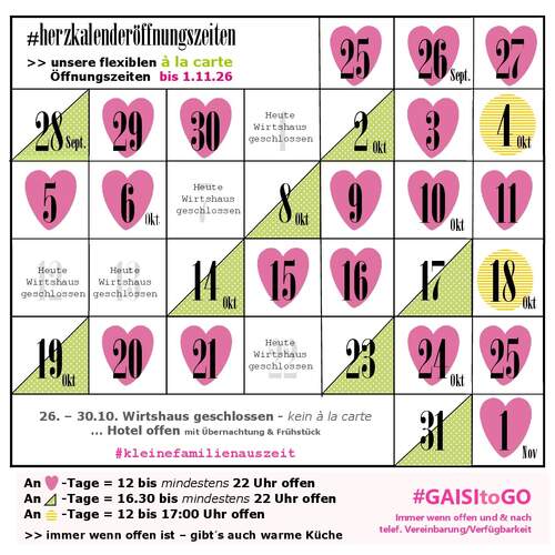 Liebe Gaisi Gäste, Liebe Gaisi Gäste,